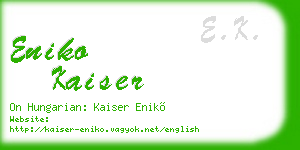 eniko kaiser business card