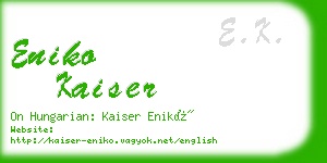 eniko kaiser business card